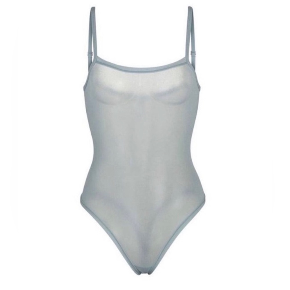 SKIMS sheer bodysuit in Sky